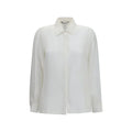 Max Mara White Silk Dress Shirt