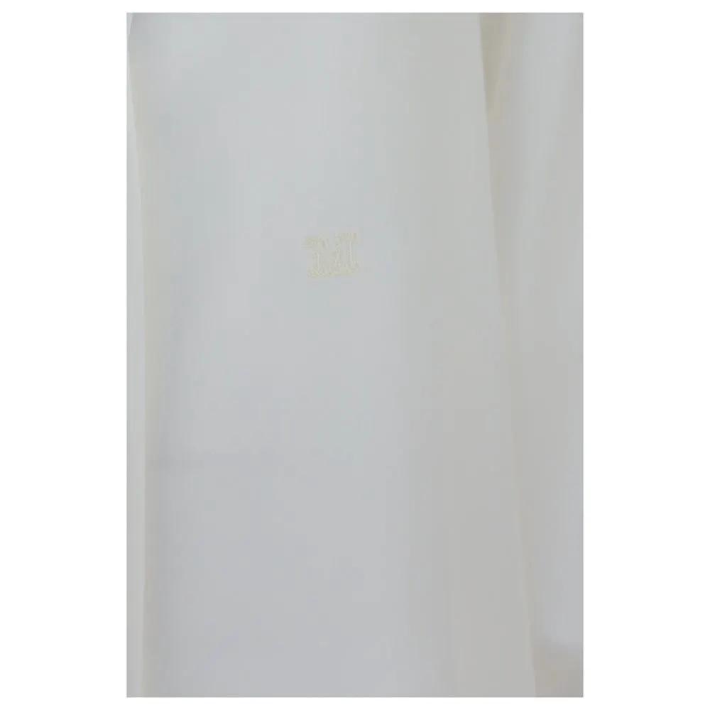 Max Mara White Silk Dress Shirt