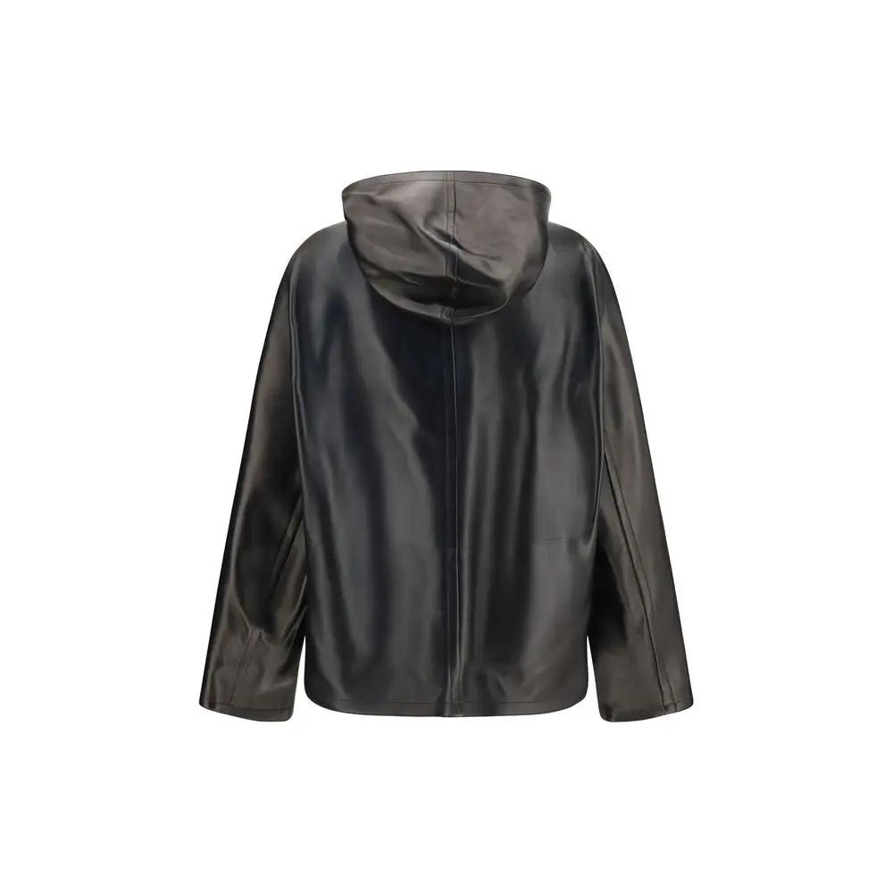 Khaite Black Lamb Ovis Aries Aries Leather Jacket
