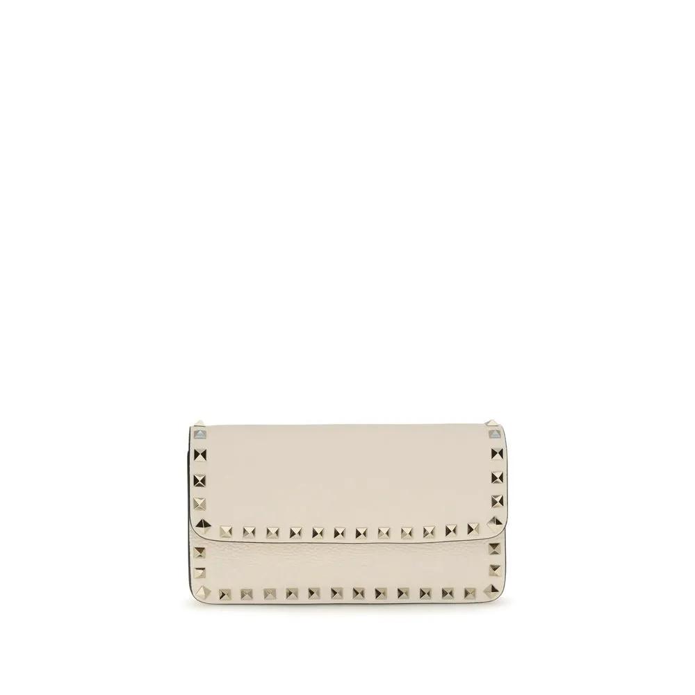 Valentino Garavani Beige Calf Leather Bos Taurus Wallet