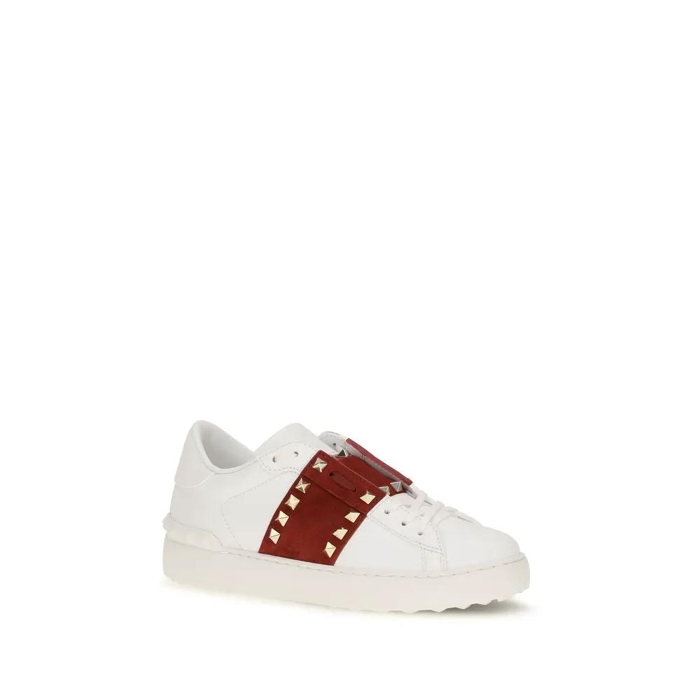 Valentino Garavani Valentino Garavani White Calf Leather Bos Taurus Low Top Sneakers