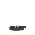 Valentino Garavani Black Calf Leather Bos Taurus Regular Belt
