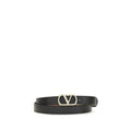 Valentino Garavani Black Calf Leather Bos Taurus Belt