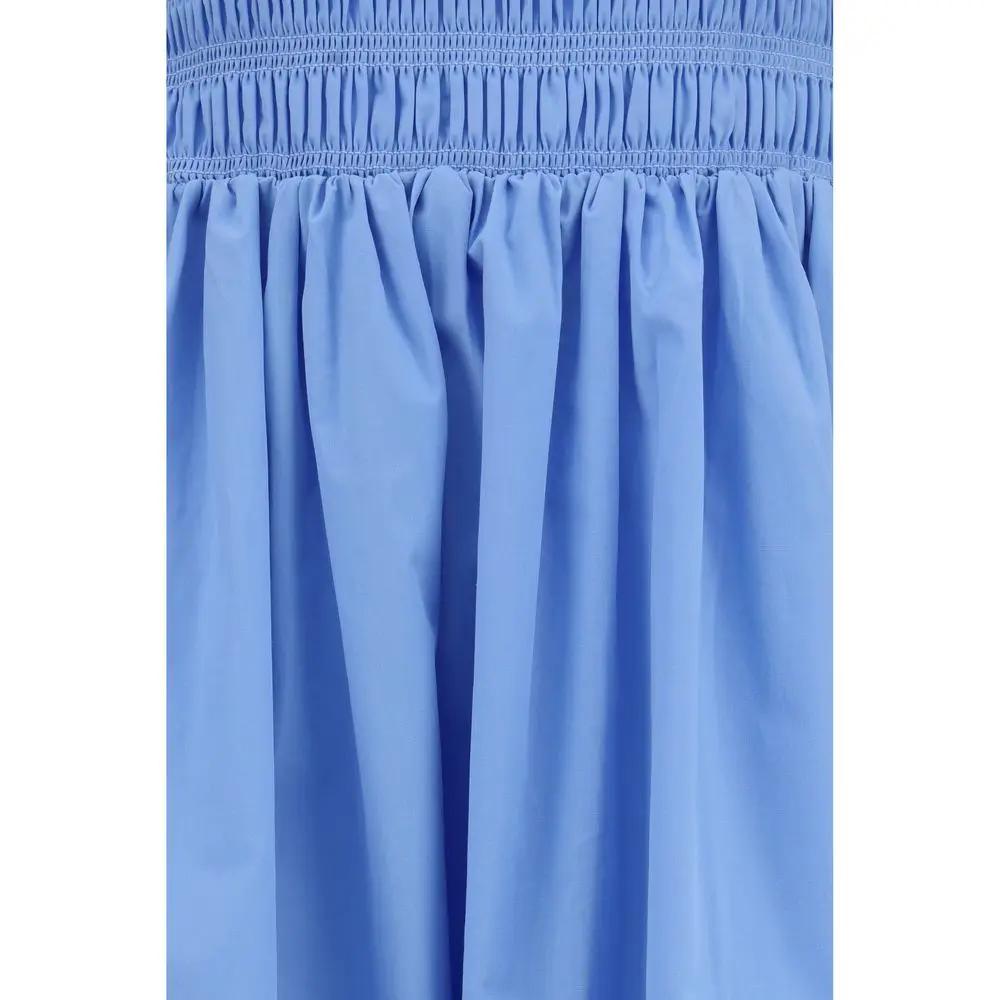 Ganni Blue Cotton Casual Dress