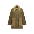 Ganni Bicolor Cotton Full-Length Jacket