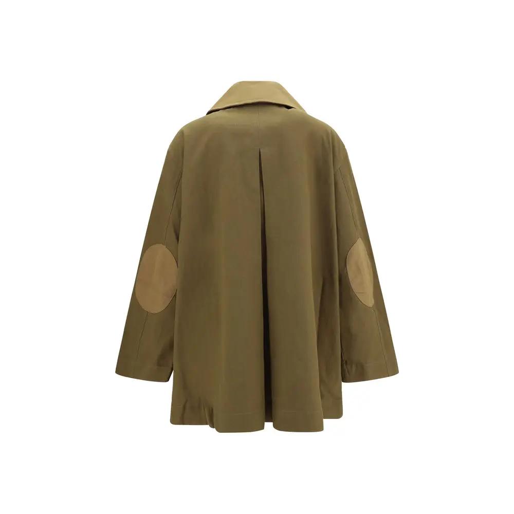 Ganni Bicolor Cotton Full-Length Jacket