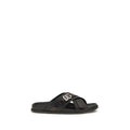 Dolce & Gabbana Black Calf Leather Bos Taurus Sandals