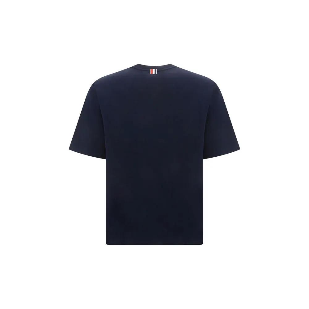 Thom Browne Blue Cotton T-Shirt