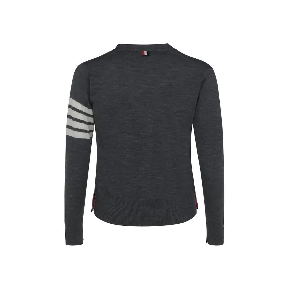 Thom Browne Gray Wool Oves Aries Cardigan