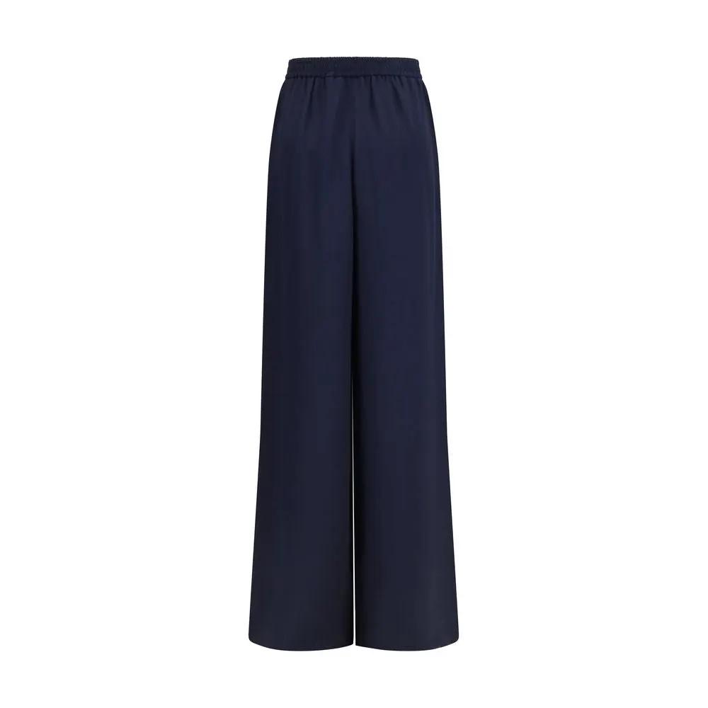 Max Mara Max Mara Blue Silk Casual Pants