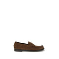 Prada Prada Brown Suede Leather Slip-On Loafers
