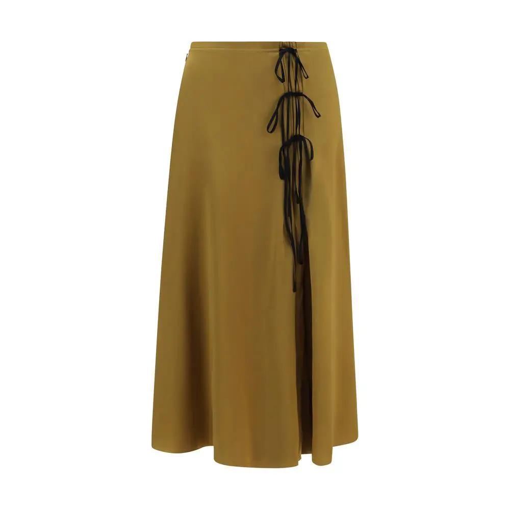 Ganni Ganni Bicolor Acetate Midi Skirt