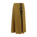 Ganni Ganni Bicolor Acetate Midi Skirt