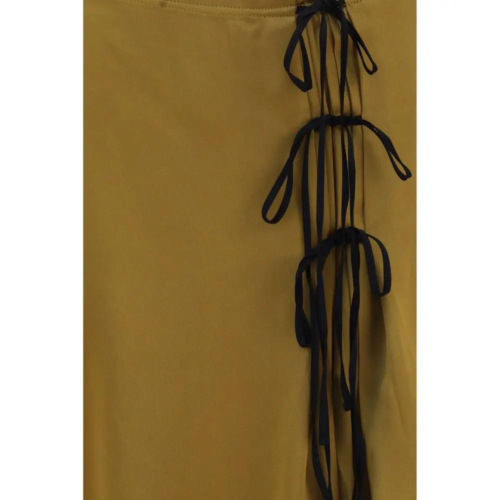 Ganni Ganni Bicolor Acetate Midi Skirt