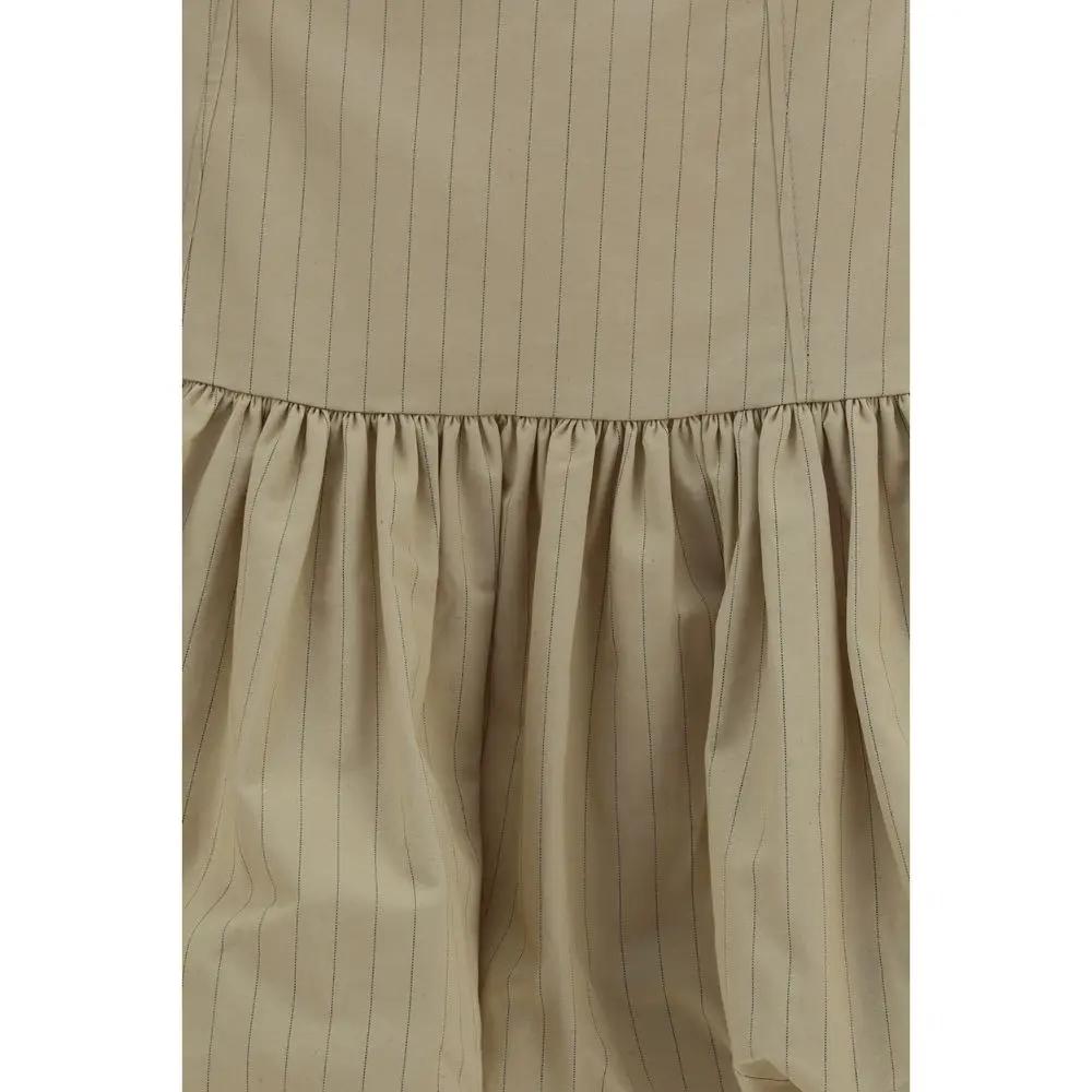 Ganni Ganni Beige Cotton Mini Skirt