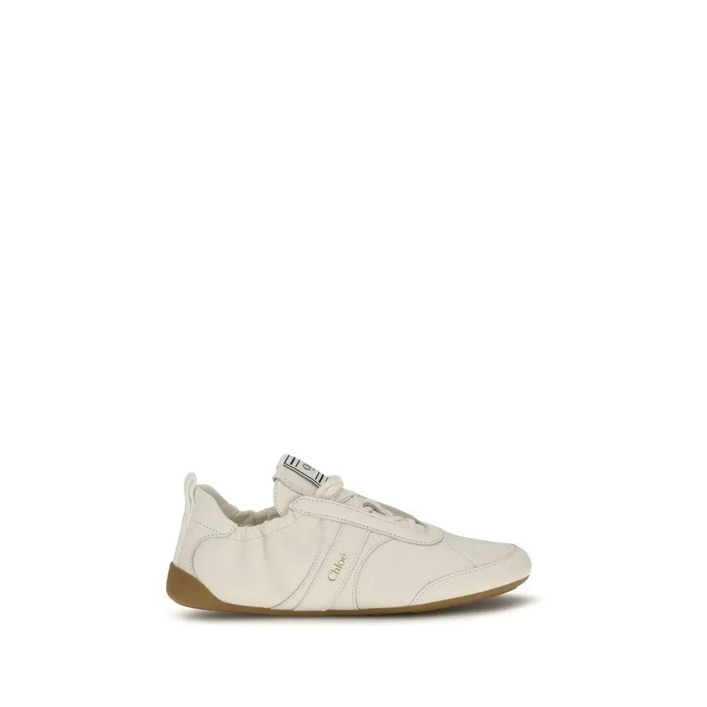Chloé Chloé Beige Fabric Athletic Sneakers