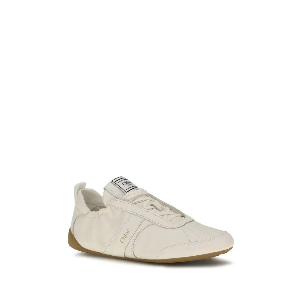 Chloé Chloé Beige Fabric Athletic Sneakers