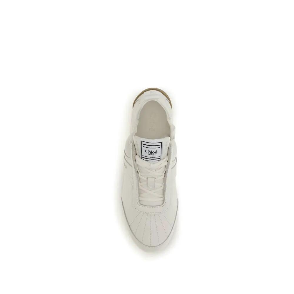 Chloé Chloé Beige Fabric Athletic Sneakers