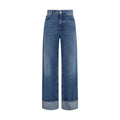 Dolce & Gabbana Dolce & Gabbana Blue Cotton Straight-Leg Jeans