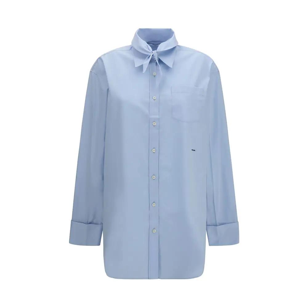 Prada Blue Cotton Shirt