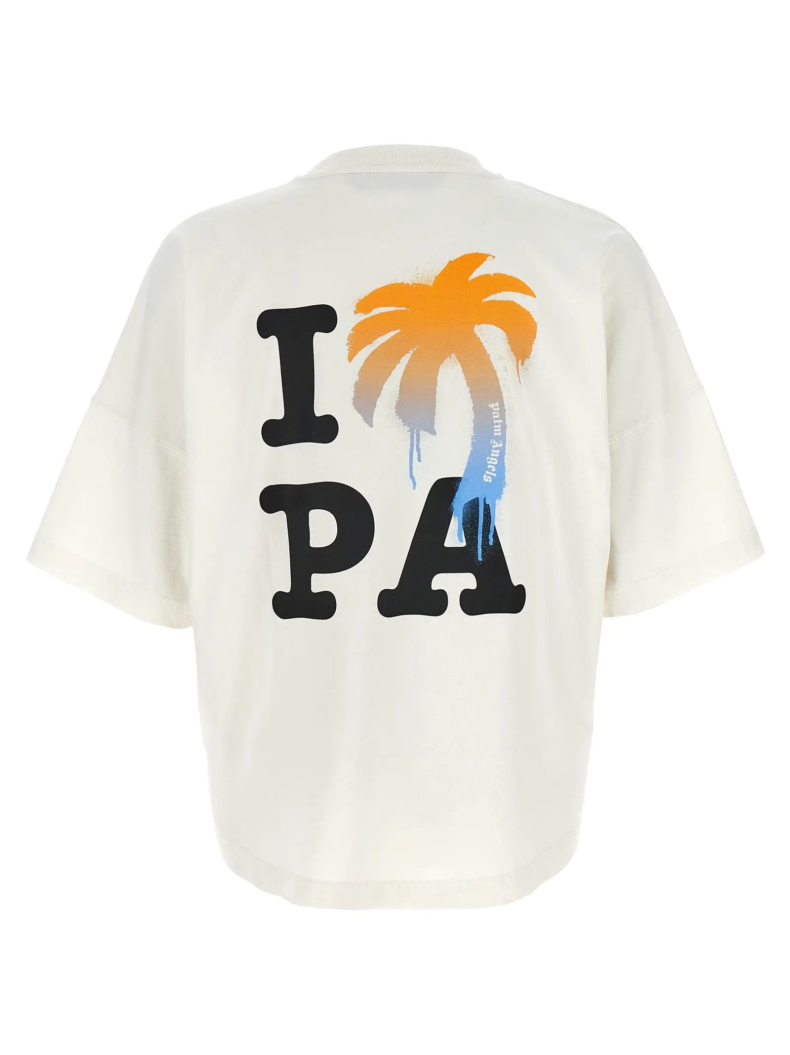 Palm Angels White Cotton T-Shirt