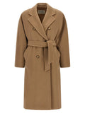 Manteau Max Mara en laine vierge beige