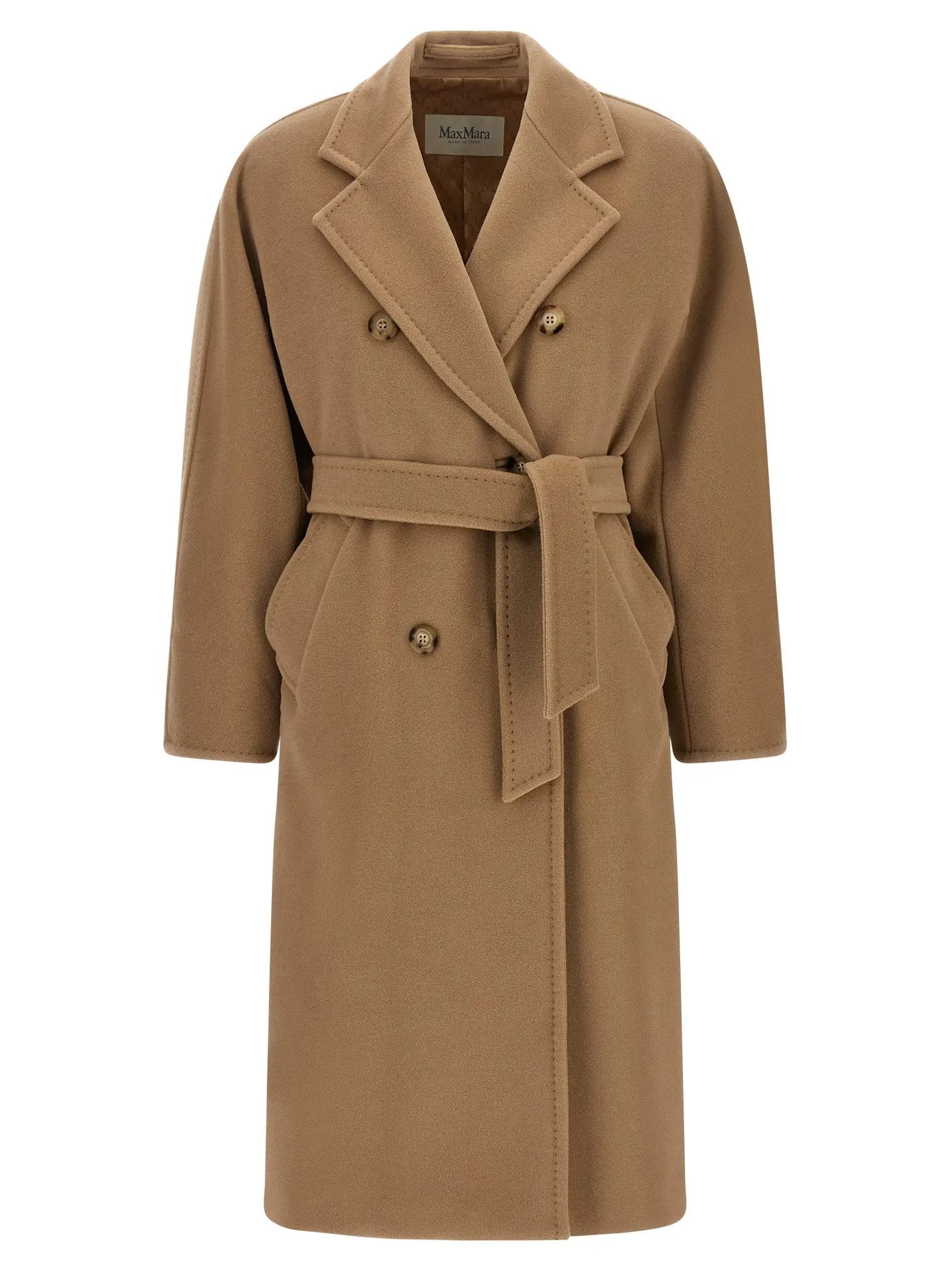 Manteau Max Mara en laine vierge beige