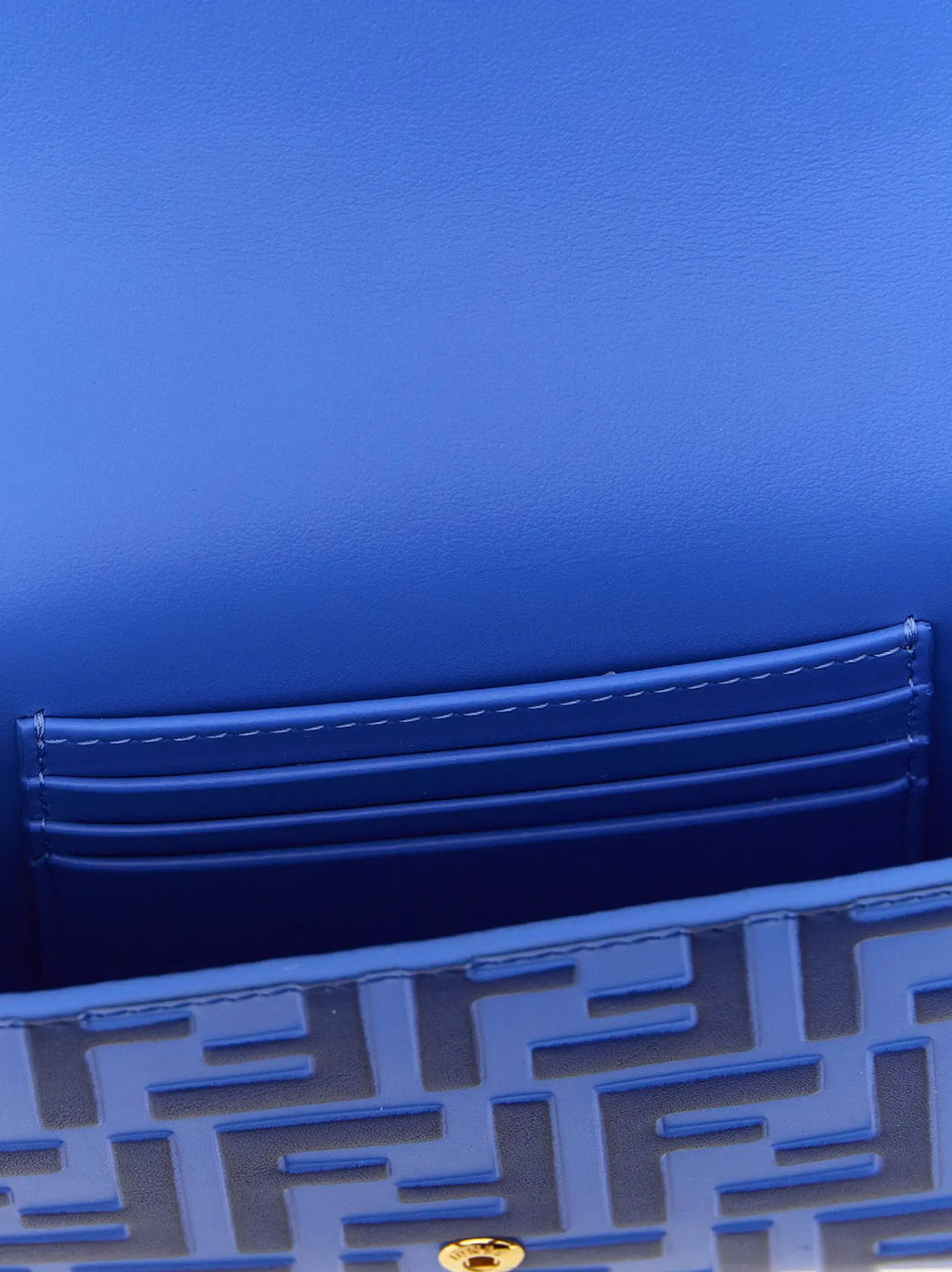 Fendi Blue Calfskin Cardholder