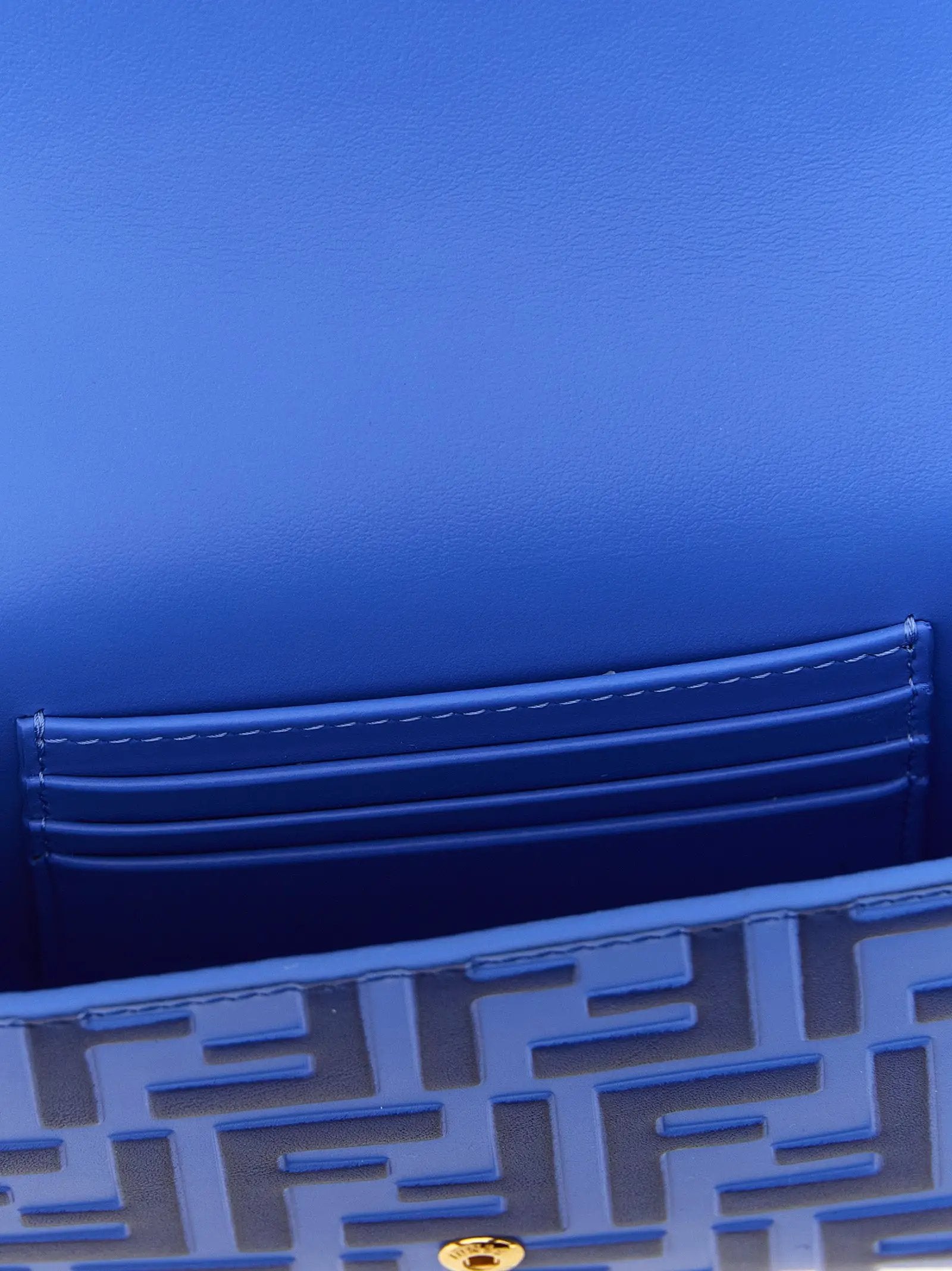 Fendi Blue Calfskin Cardholder
