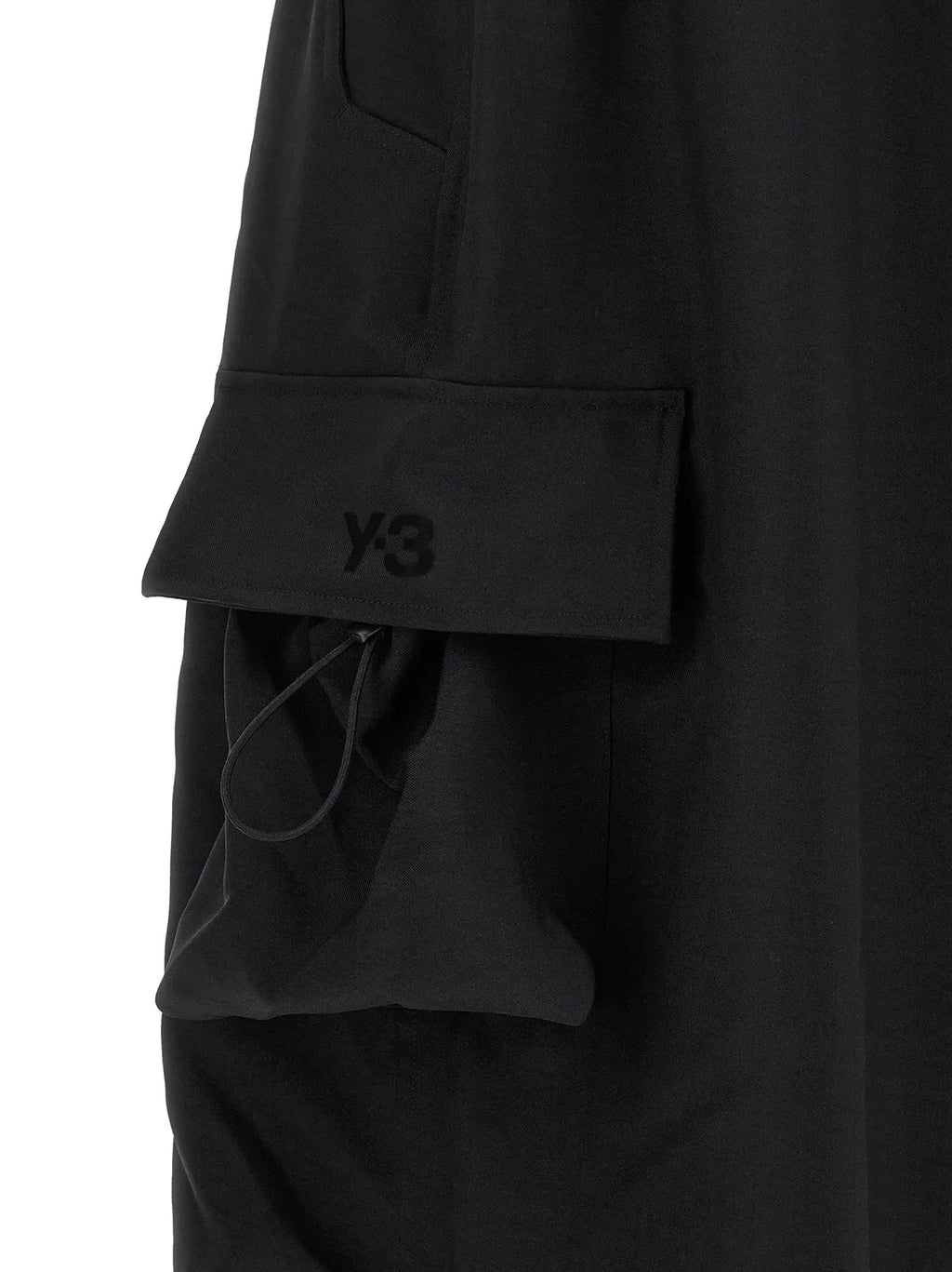 Y-3 Black Polyester Cargo Pants