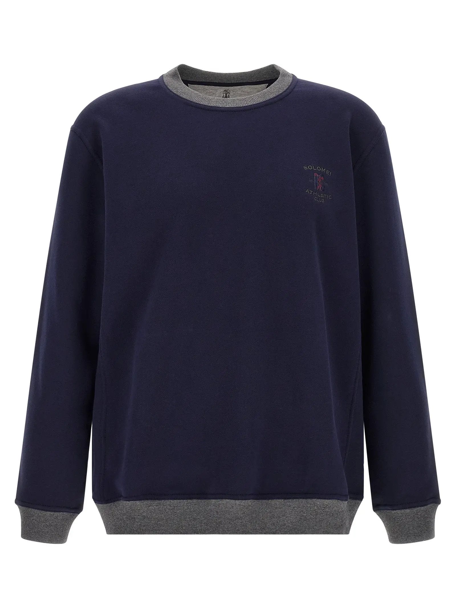 Brunello Cucinelli Blue Cotton Sweatshirt
