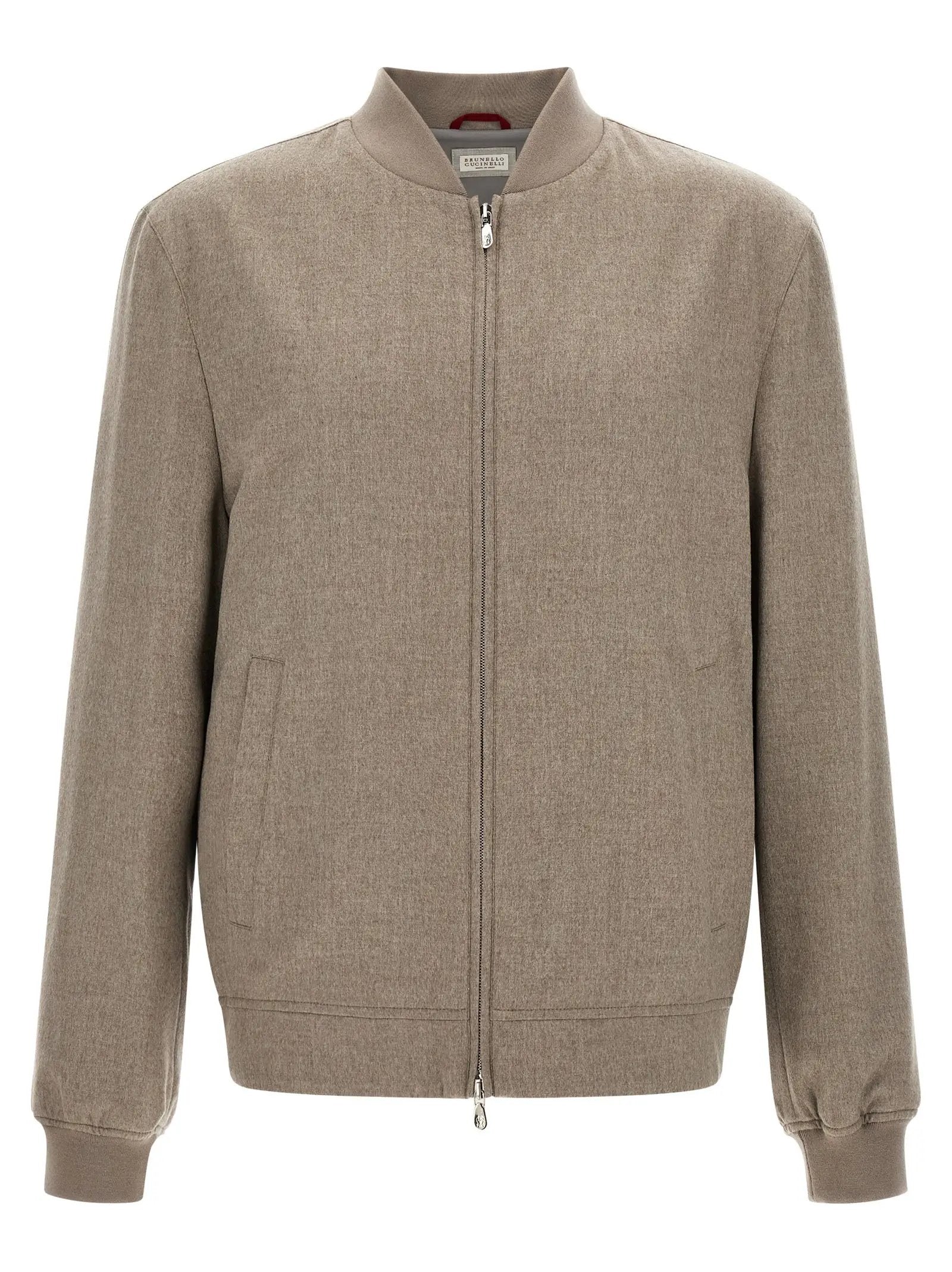 Brunello Cucinelli Gray Cashmere Bomber