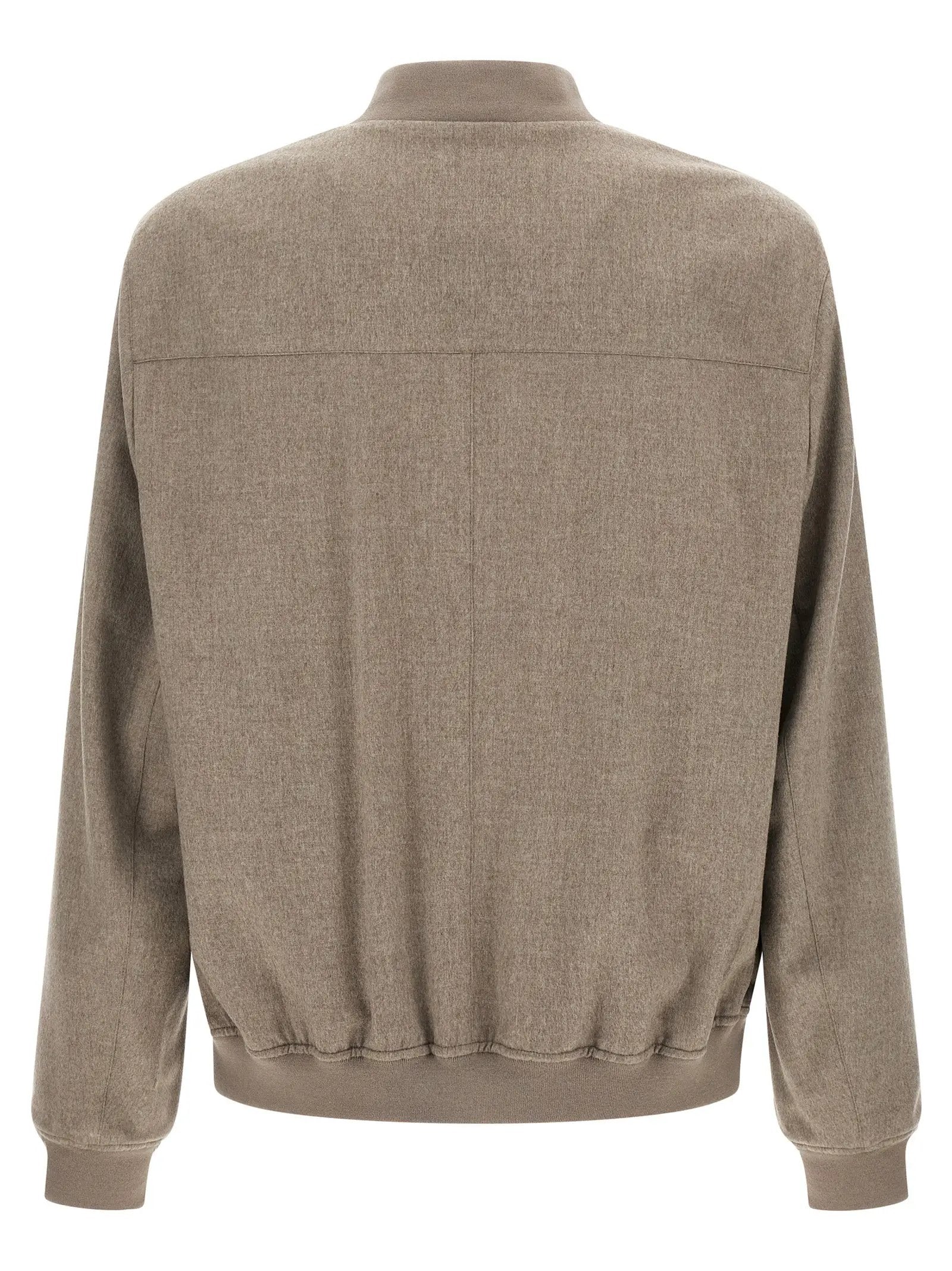 Brunello Cucinelli Gray Cashmere Bomber