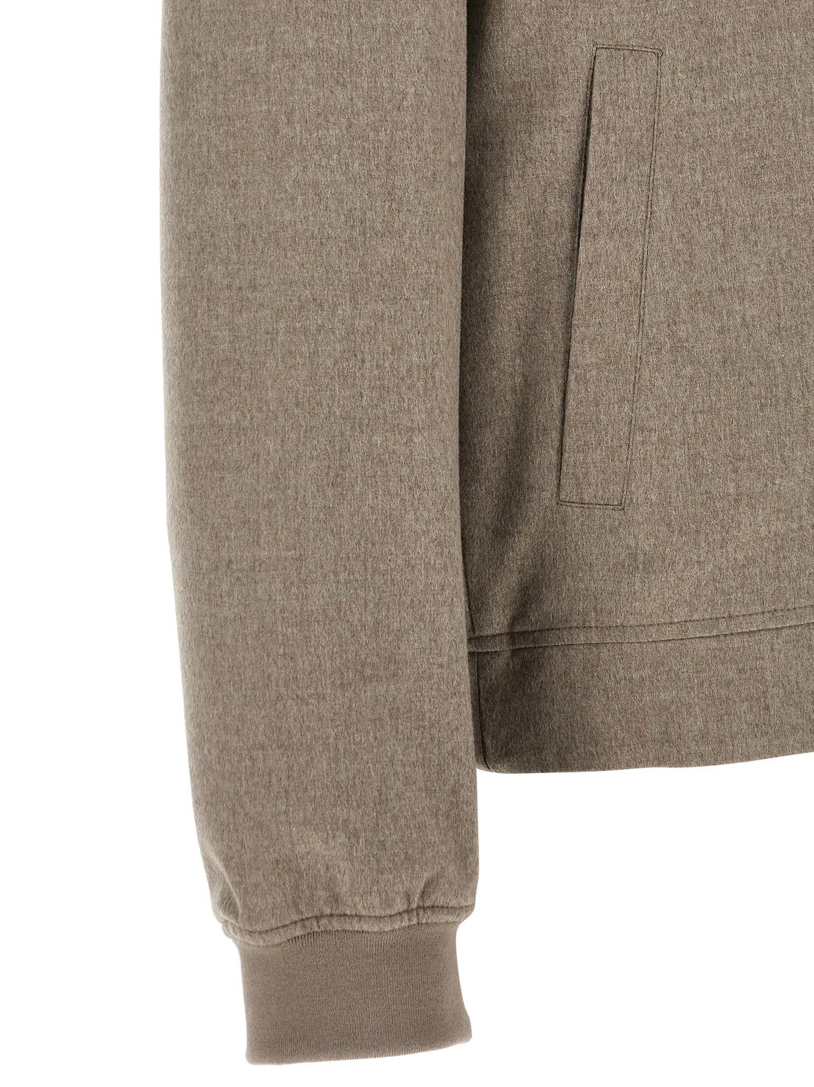 Brunello Cucinelli Gray Cashmere Bomber