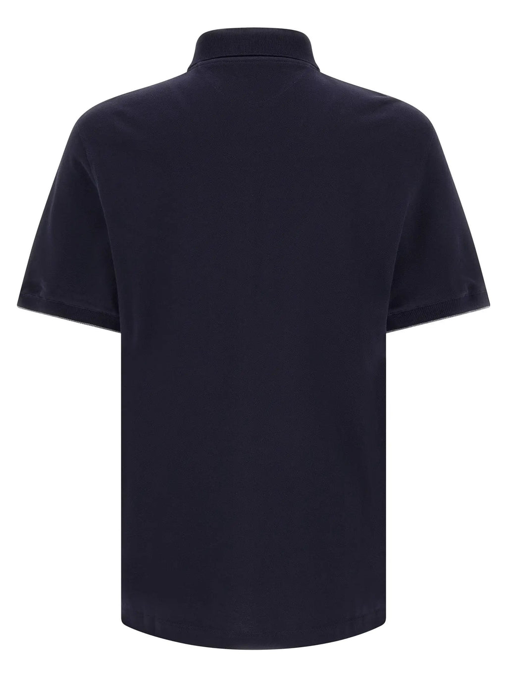 Polo Brunello Cucinelli en coton bleu