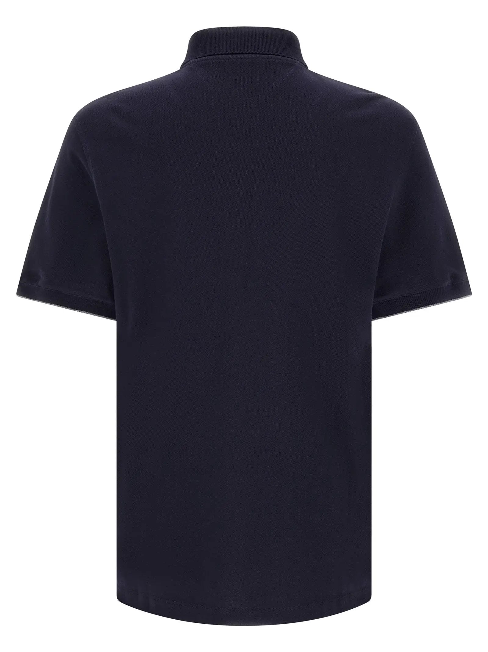 Polo Brunello Cucinelli en coton bleu