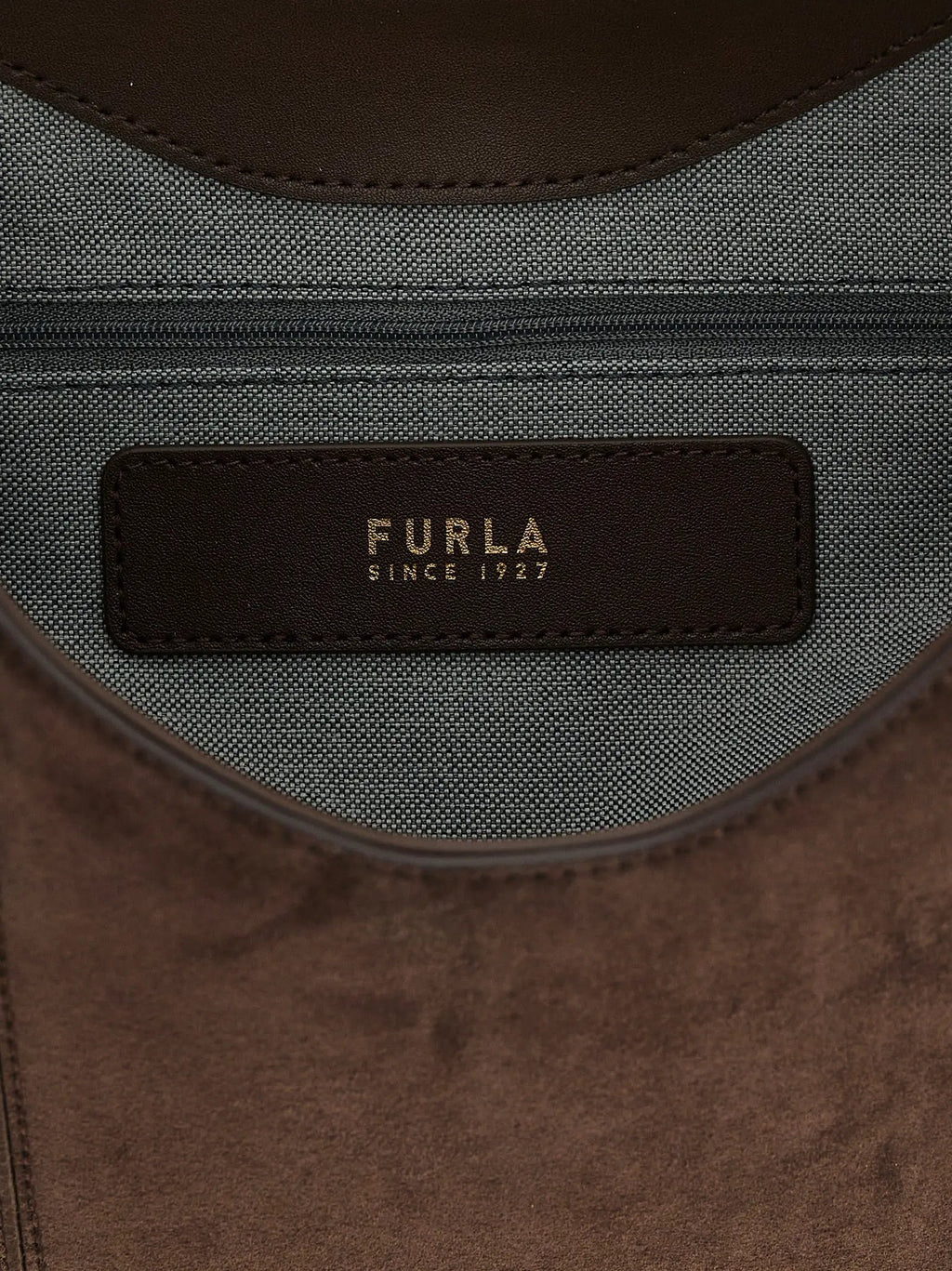 Furla Brown Calfskin Shoulder Bag