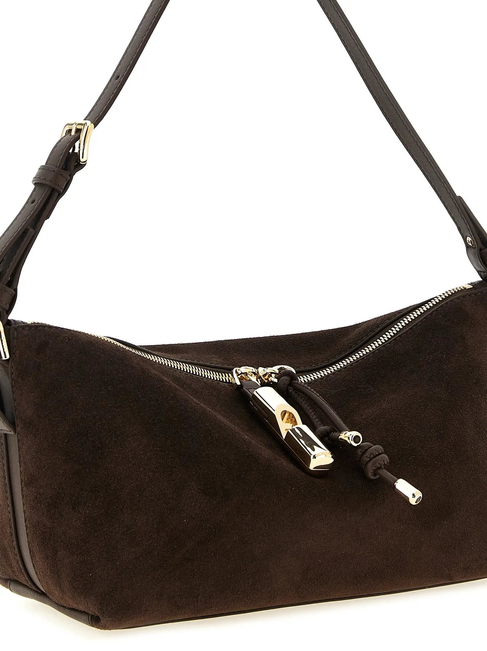 Furla Brown Calfskin Shoulder Bag