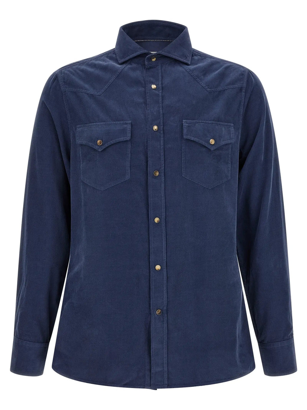 Brunello Cucinelli Blue Cotton Blouse