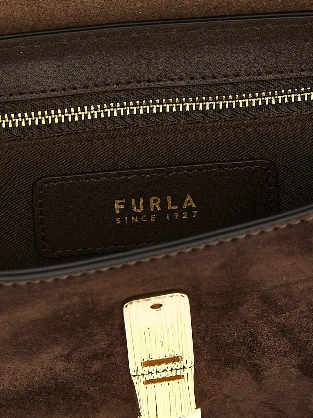 Furla Brown Calfskin Crossbody Bag
