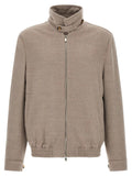 Brunello Cucinelli Beige Virgin Wool Bomber