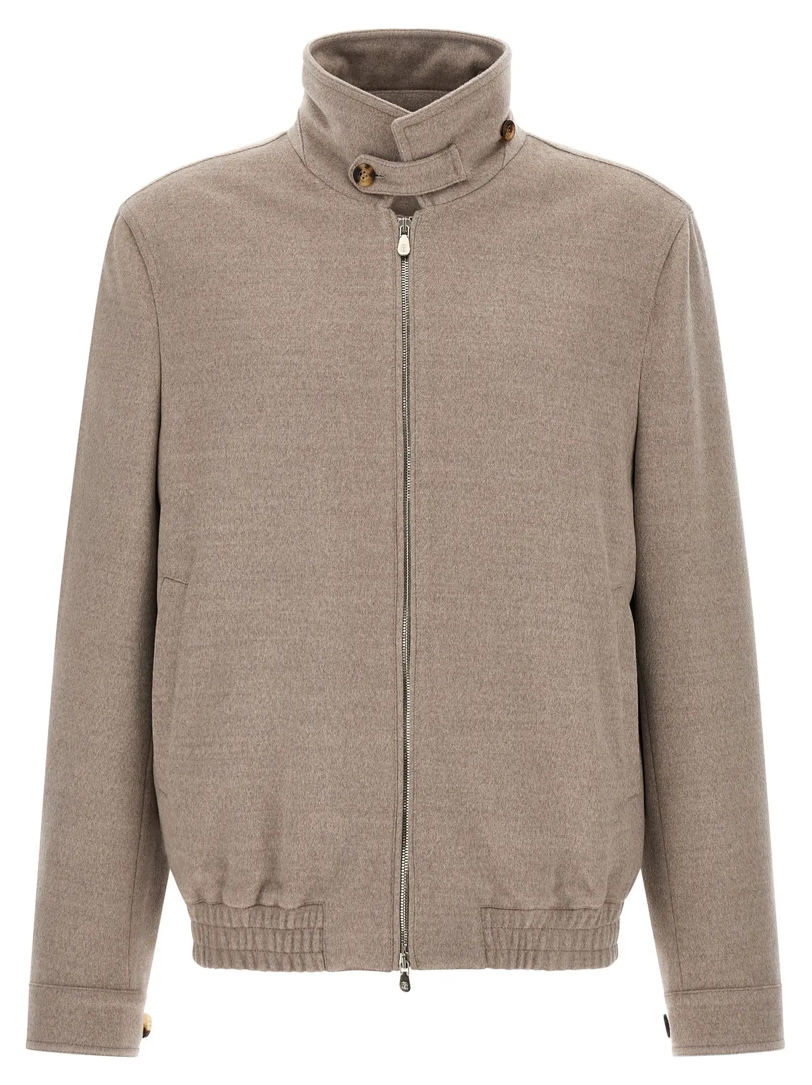 Brunello Cucinelli Beige Virgin Wool Bomber