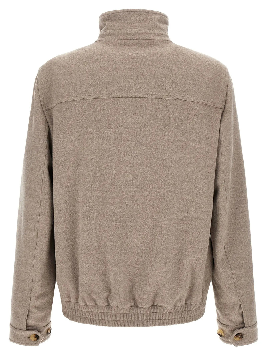 Brunello Cucinelli Beige Virgin Wool Bomber