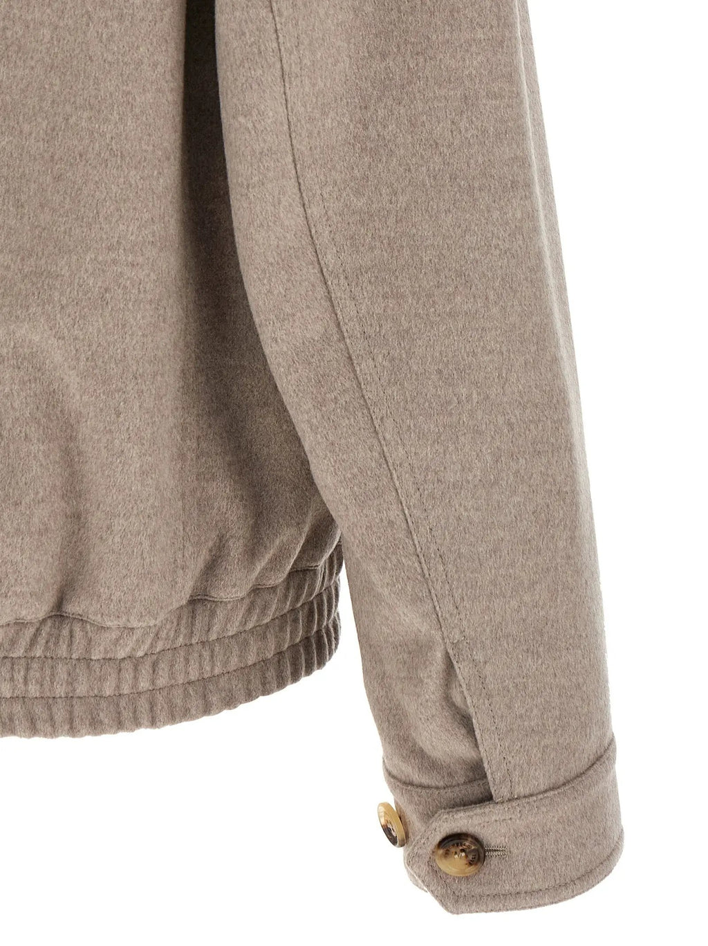 Brunello Cucinelli Beige Virgin Wool Bomber