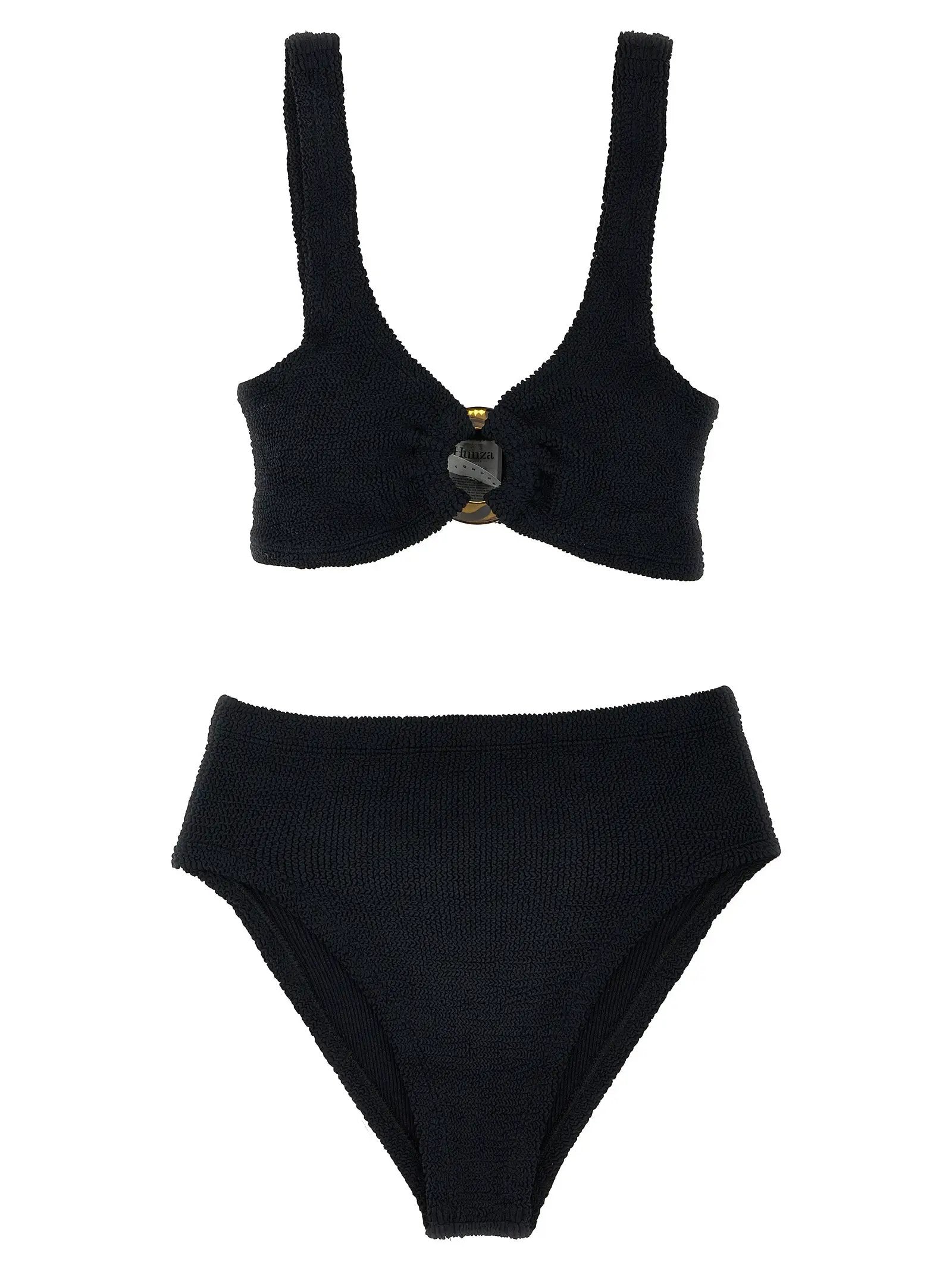Hunza G Black Nylon Bikini