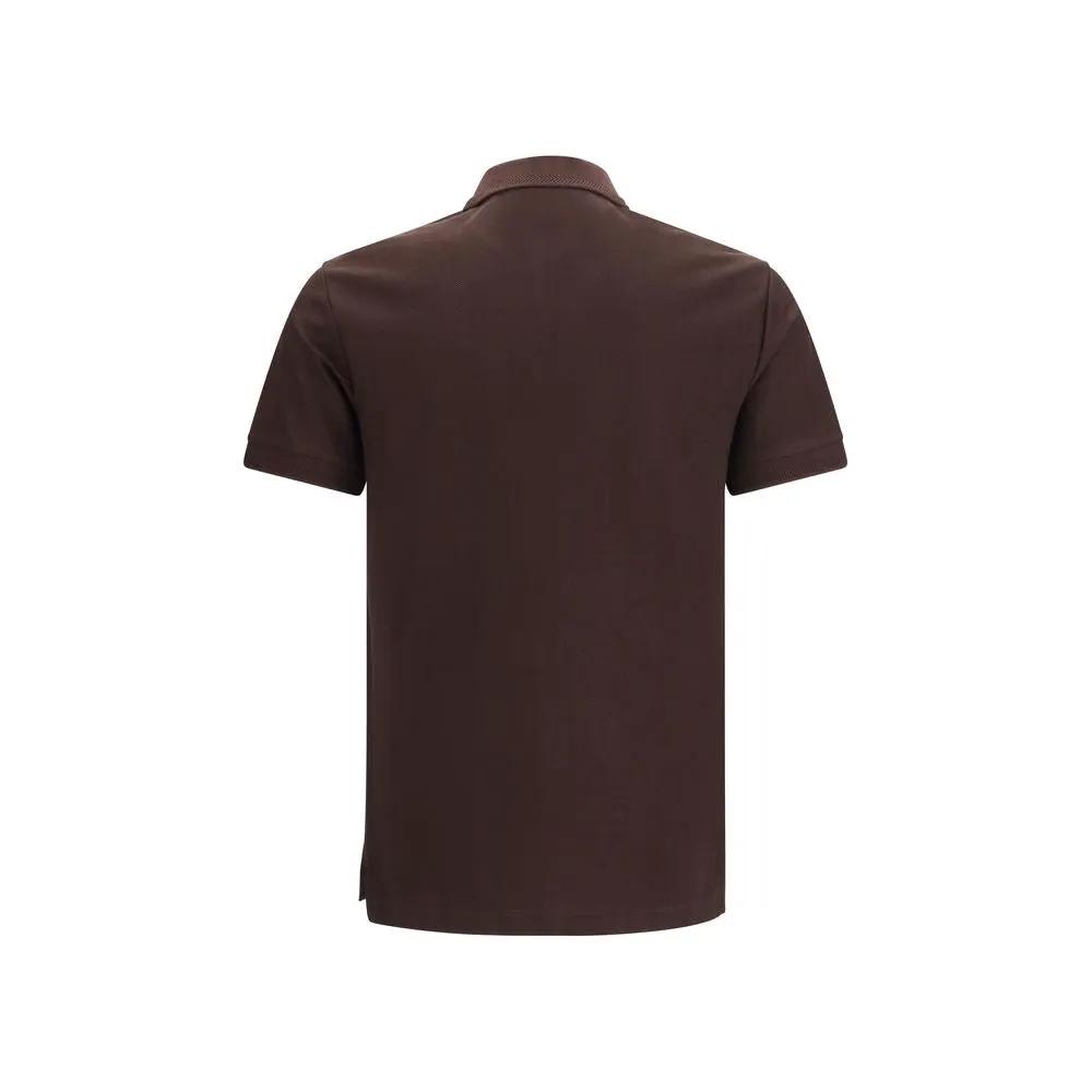 Polo Burberry en coton marron