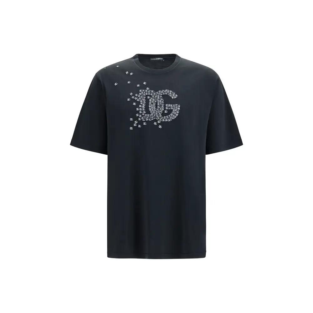 Dolce & Gabbana Black Cotton T-Shirt