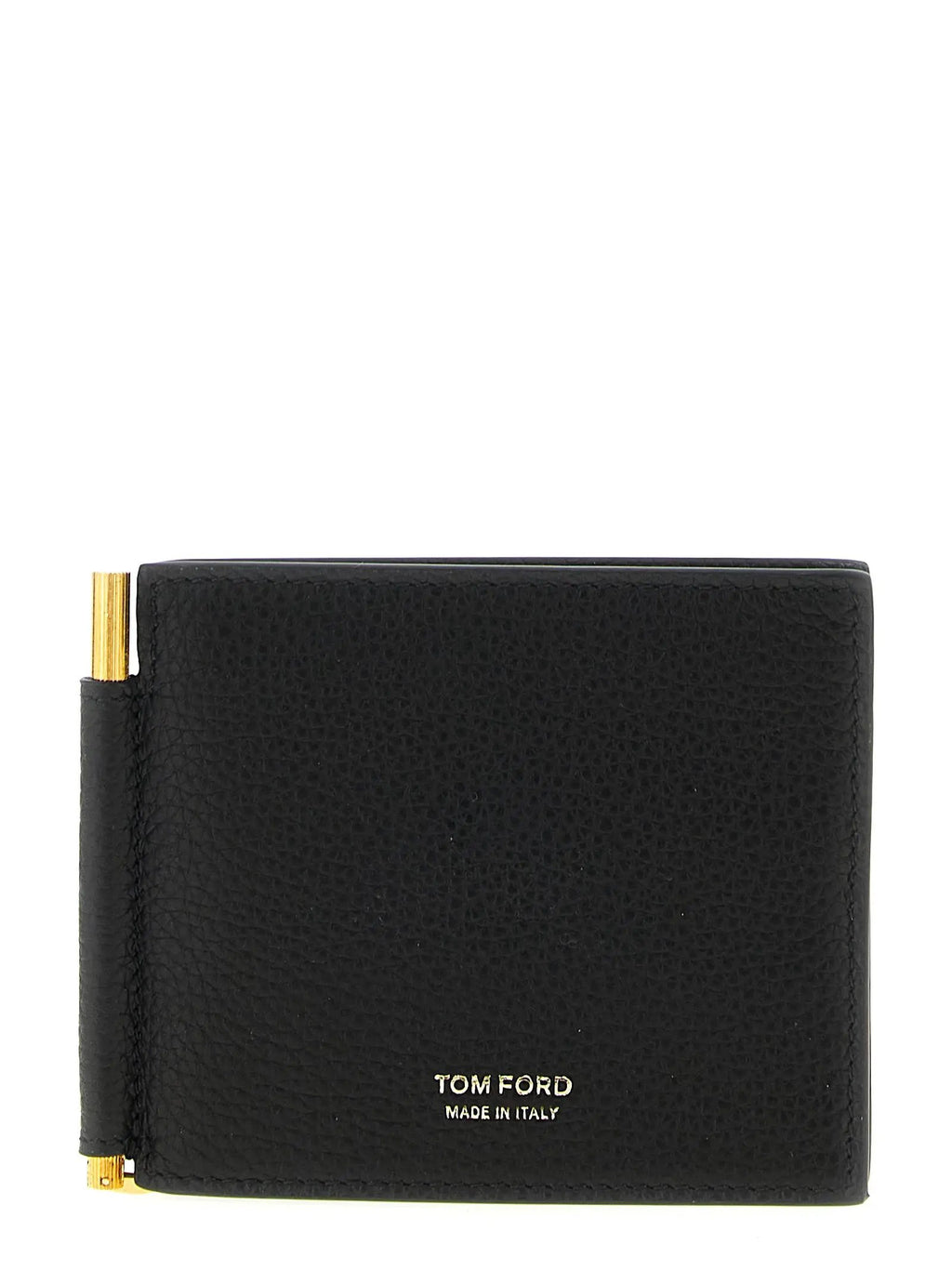 Porte-cartes Tom Ford en cuir de veau noir