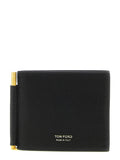 Porte-cartes Tom Ford en cuir de veau noir