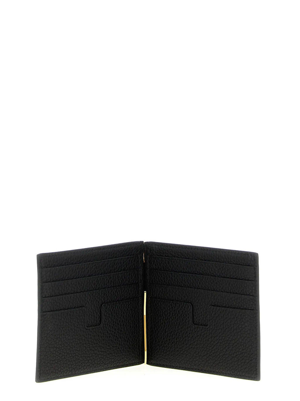 Porte-cartes Tom Ford en cuir de veau noir